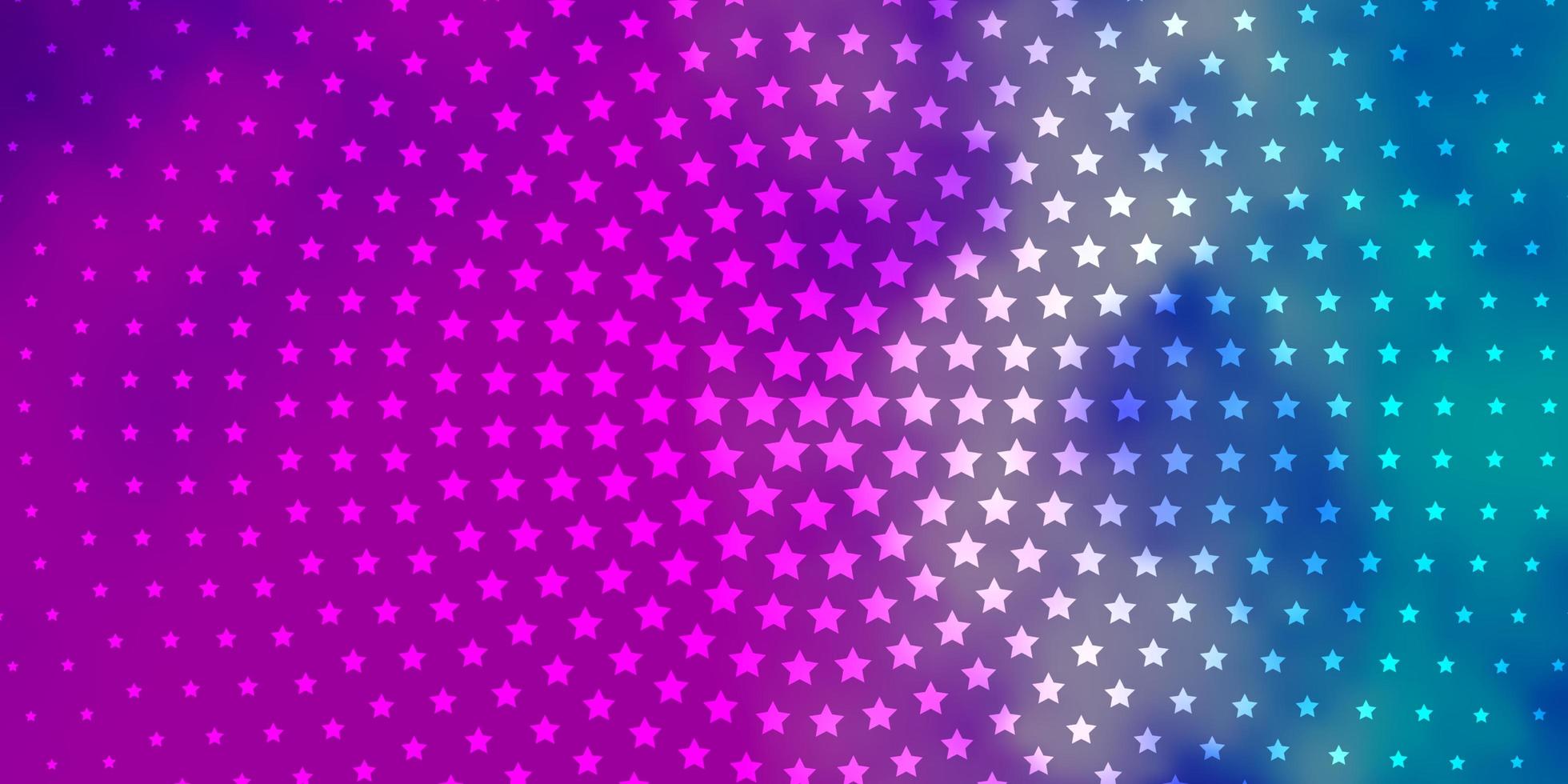 textura de vector de color rosa claro, azul con hermosas estrellas. colorida ilustración en estilo abstracto con estrellas de degradado. patrón para sitios web, páginas de destino.