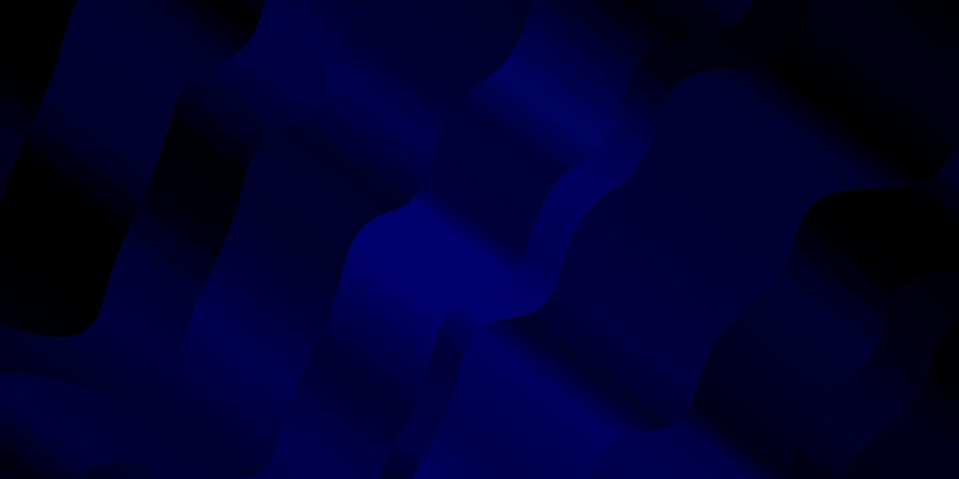 Fondo de vector azul oscuro con curvas. Ilustración de estilo abstracto con degradado curvo. patrón para sitios web, páginas de destino.