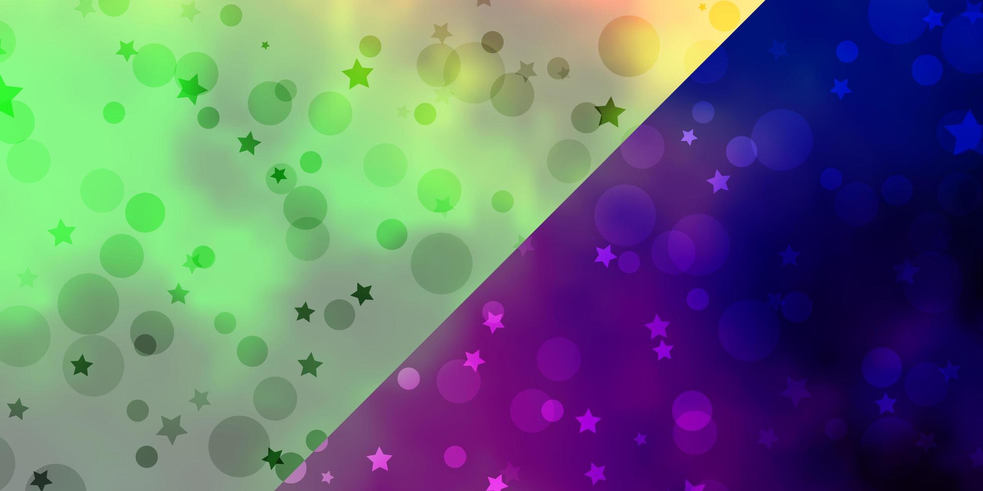 Vector layout with circles, stars. Abstract design in gradient style with bubbles, stars. Design for textile, fabric, wallpapers.