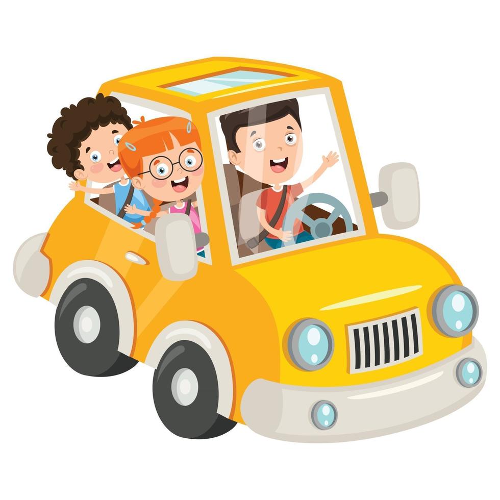 coche de dibujos animados para niños vector