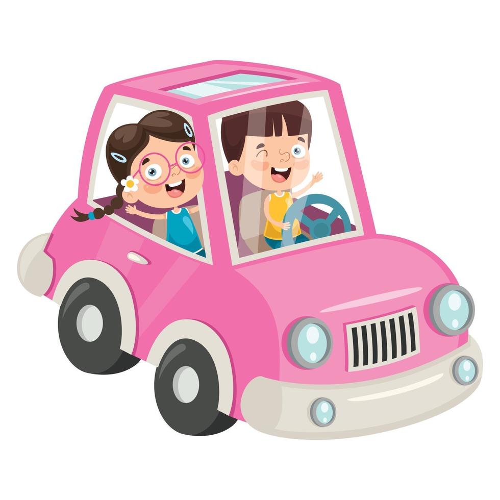 coche de dibujos animados para niños vector