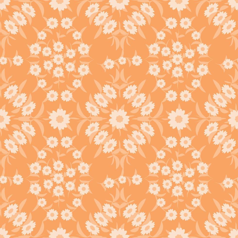 Floral folk damask pattern Fantasy flowers Floral geometric fantasy vector