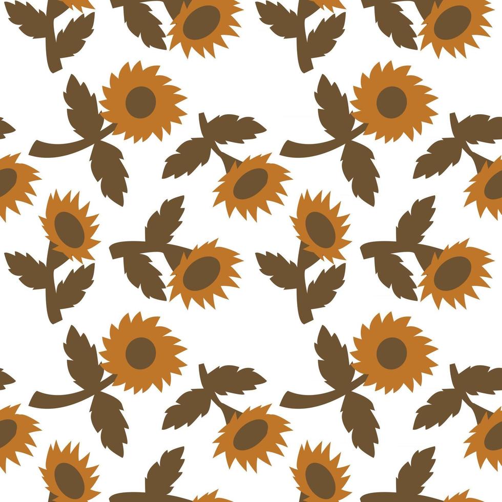 Folk flowers art pattern Floral abstract surface design  Seamless pattern vector