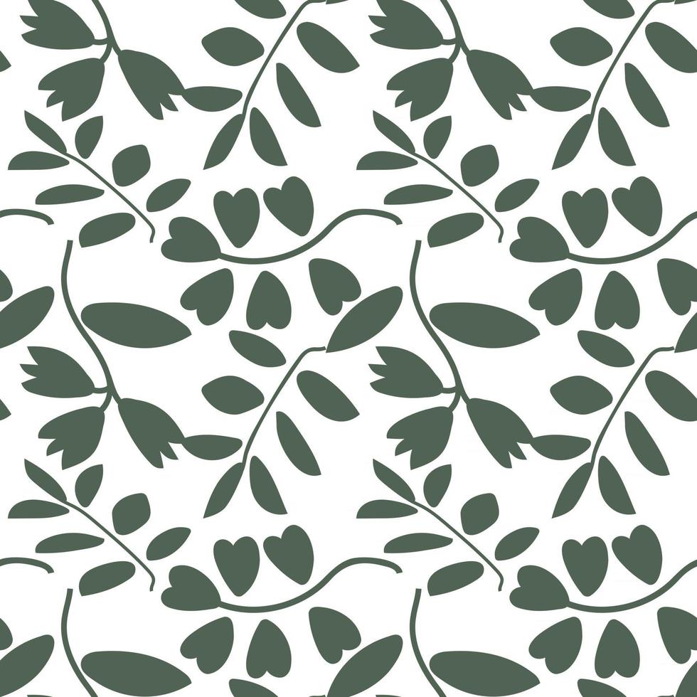 Folk flowers art pattern Floral abstract surface design  Seamless pattern vector