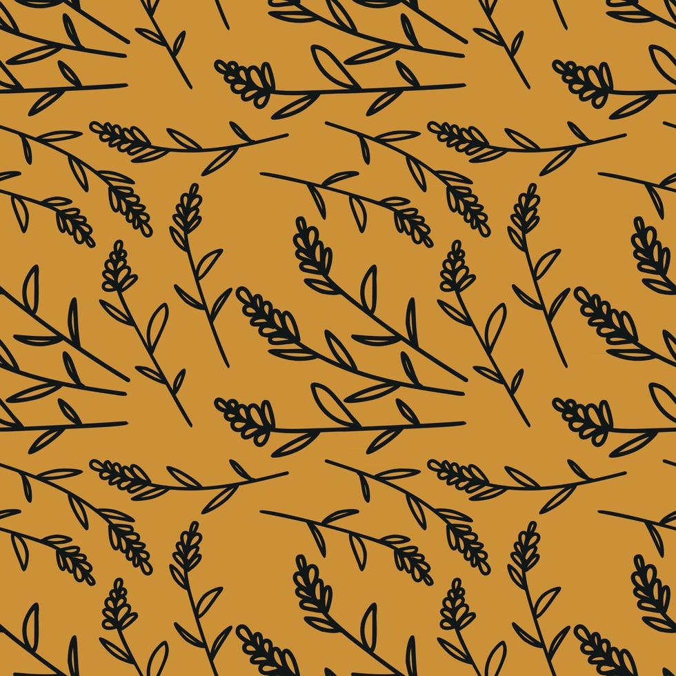 Folk flowers art pattern Floral abstract surface design  Seamless pattern vector