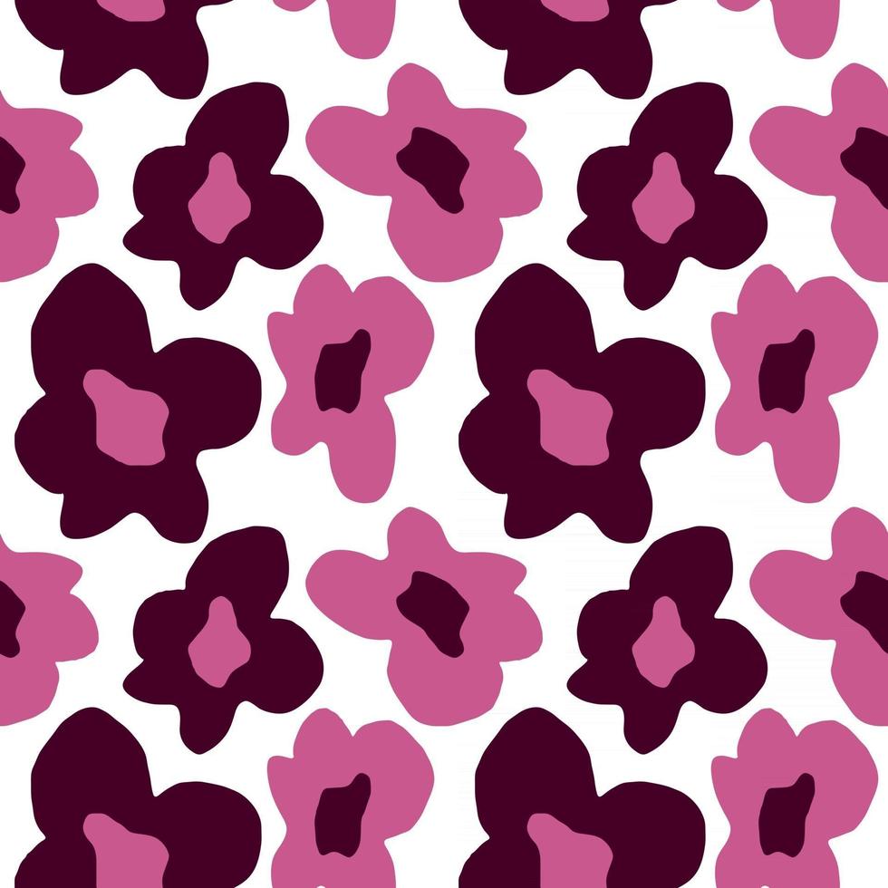 Folk flowers art pattern Floral abstract surface design  Seamless pattern vector