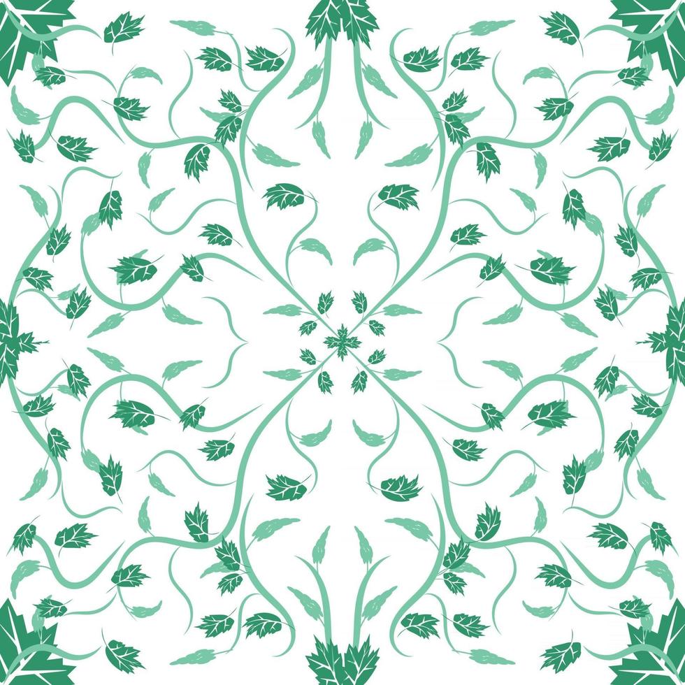 Floral folk damask pattern Fantasy flowers Floral geometric fantasy vector