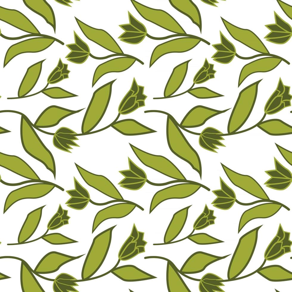 Folk flowers art pattern Floral abstract surface design  Seamless pattern vector