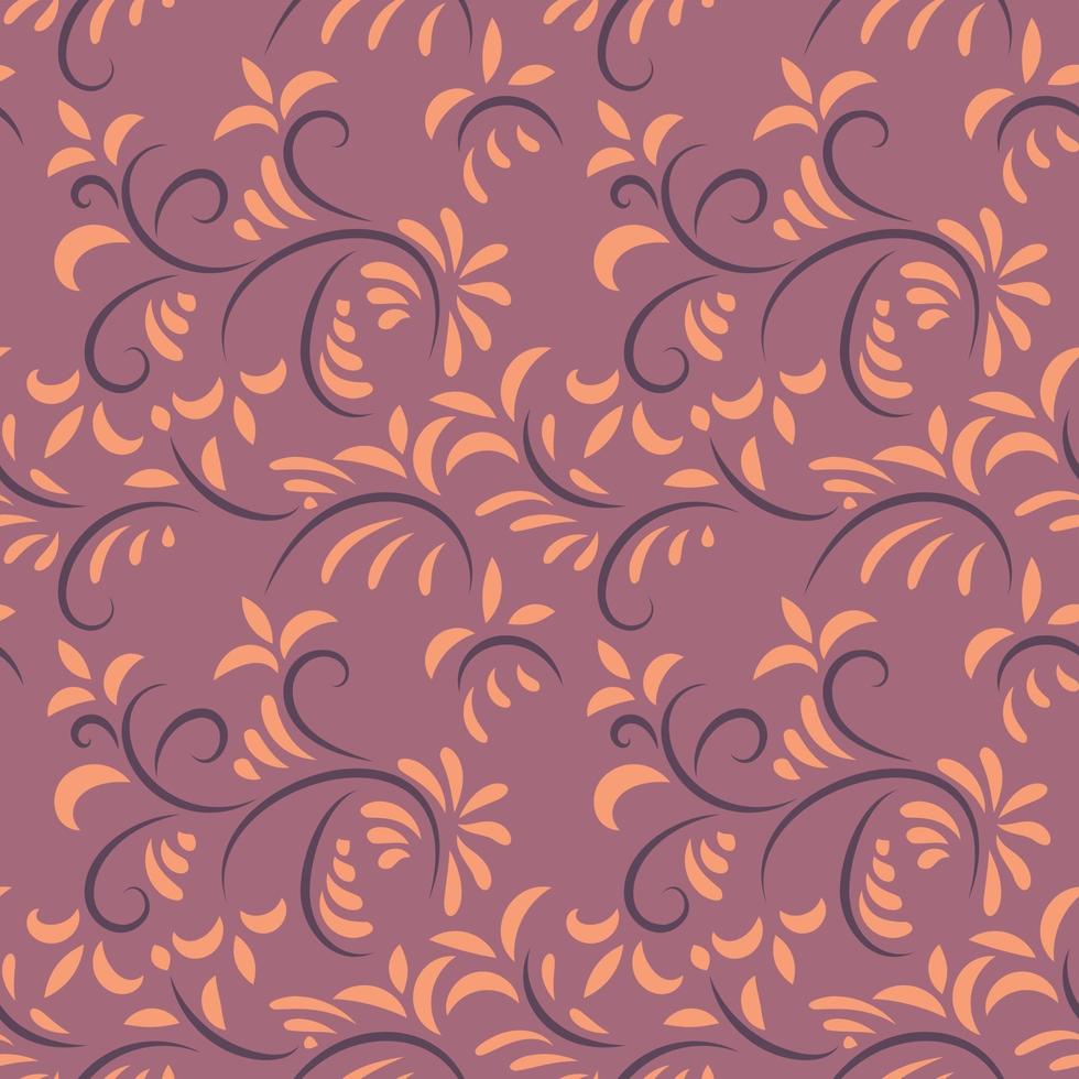 Folk flowers art pattern Floral abstract surface design  Seamless pattern vector