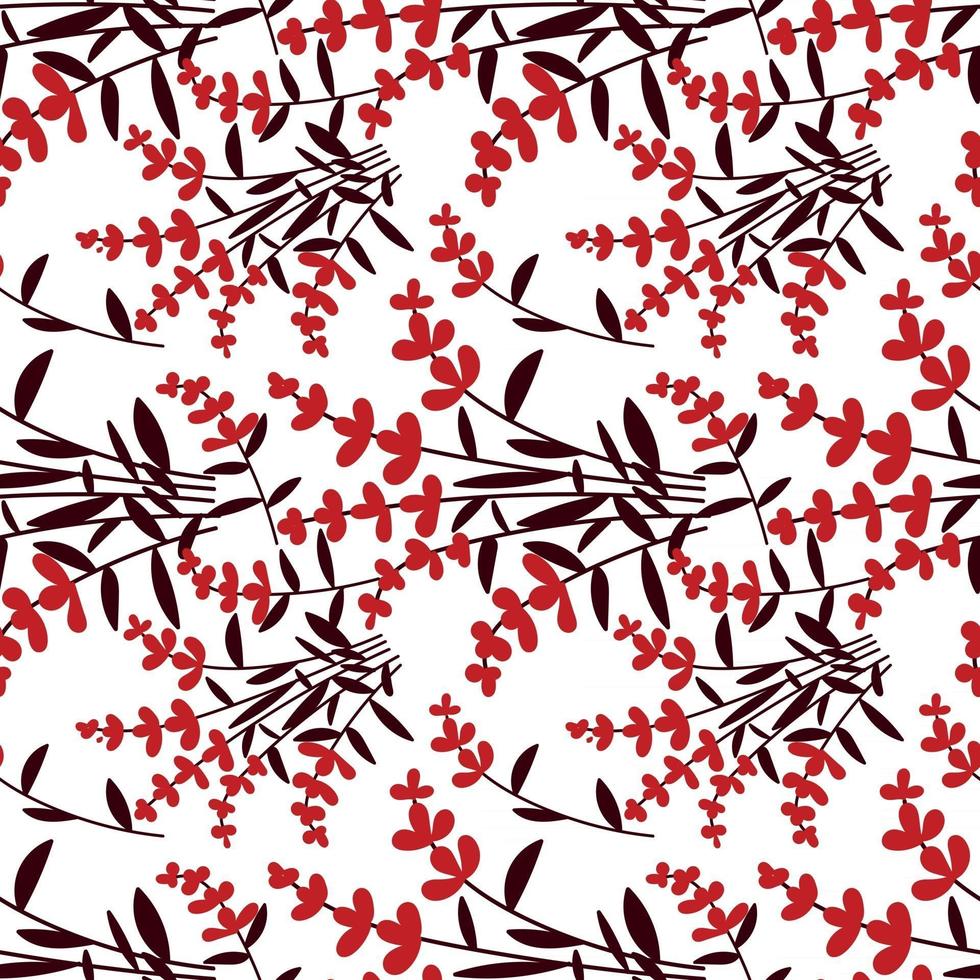 Folk flowers art pattern Floral abstract surface design  Seamless pattern vector