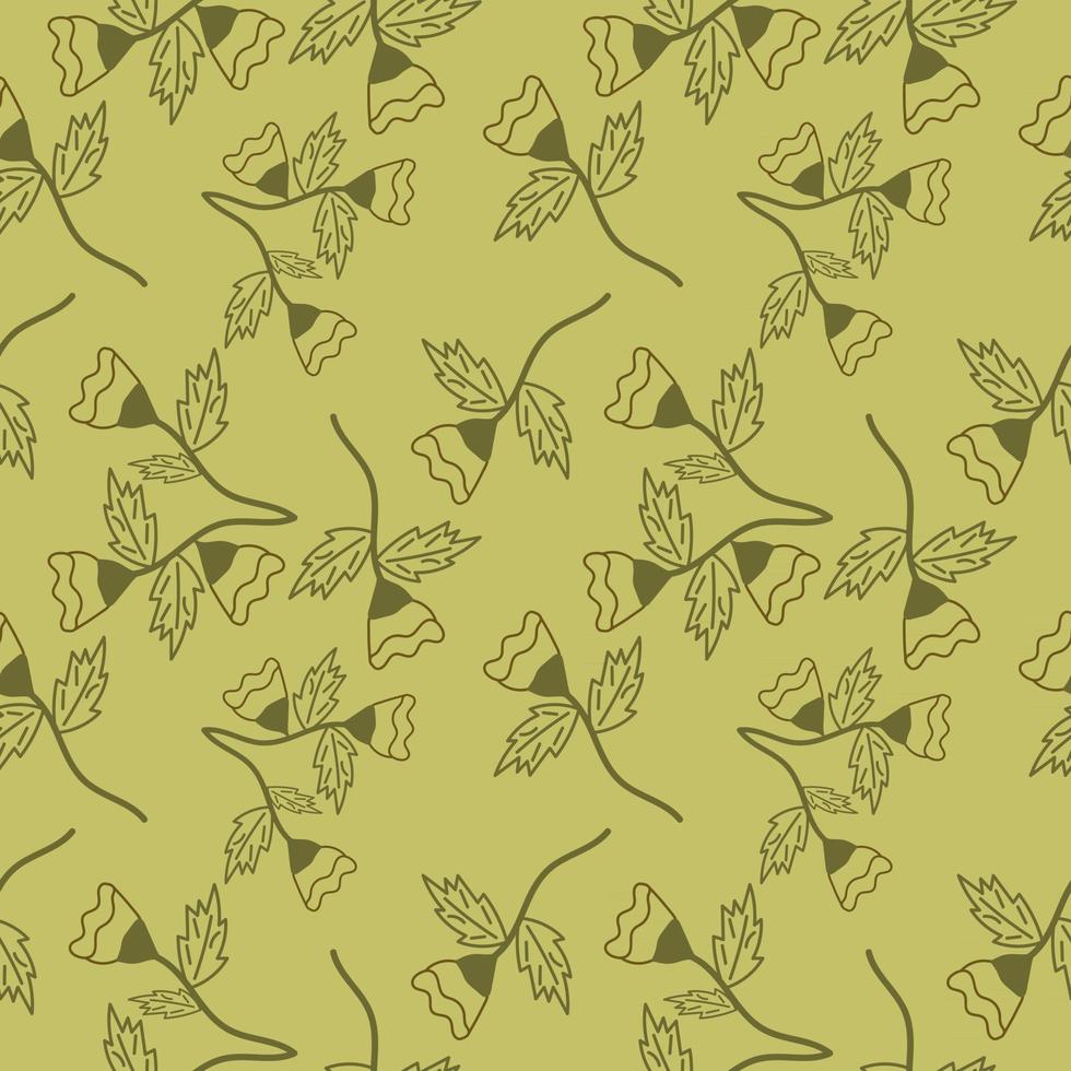Folk flowers art pattern Floral abstract surface design  Seamless pattern vector