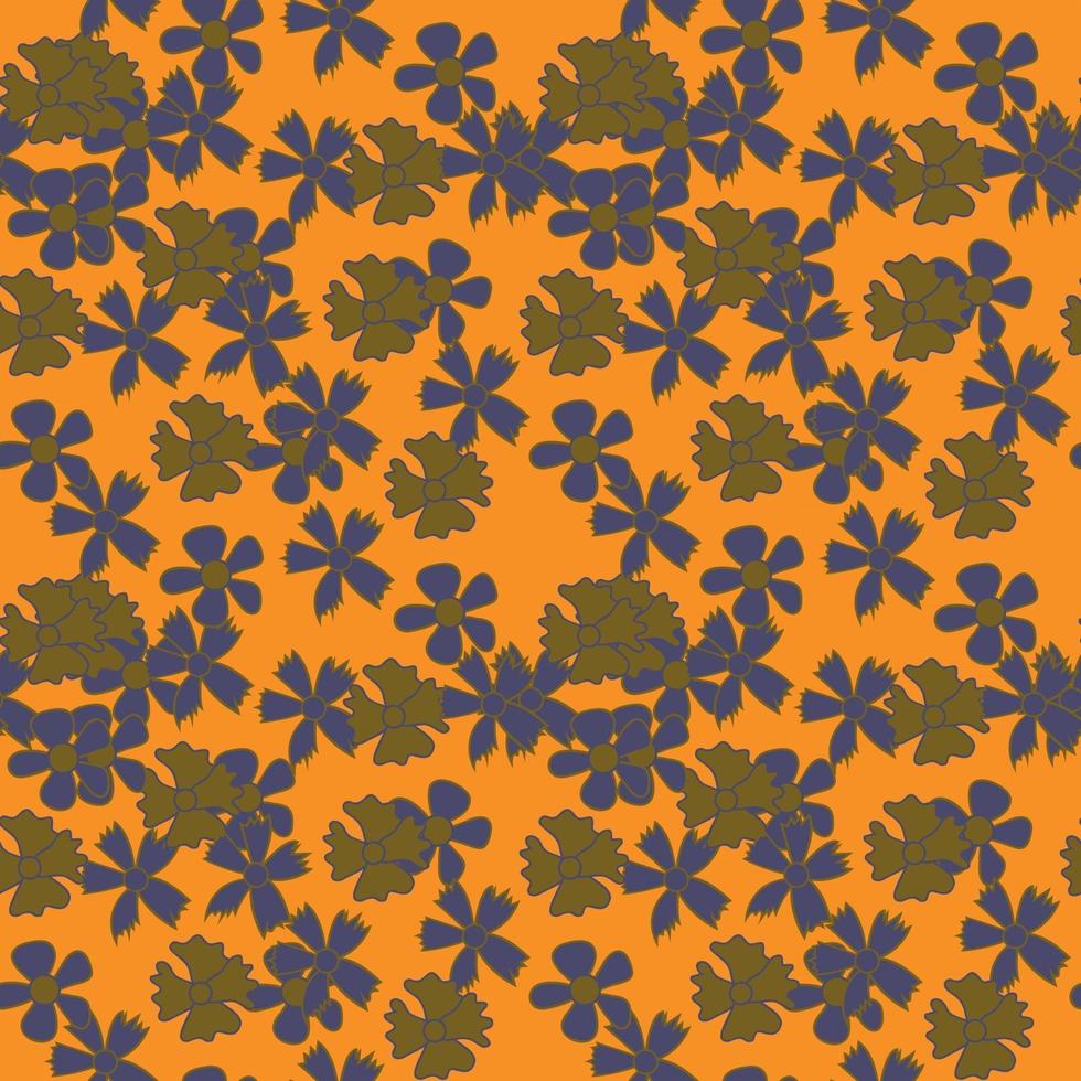 Folk flowers art pattern Floral abstract surface design  Seamless pattern vector