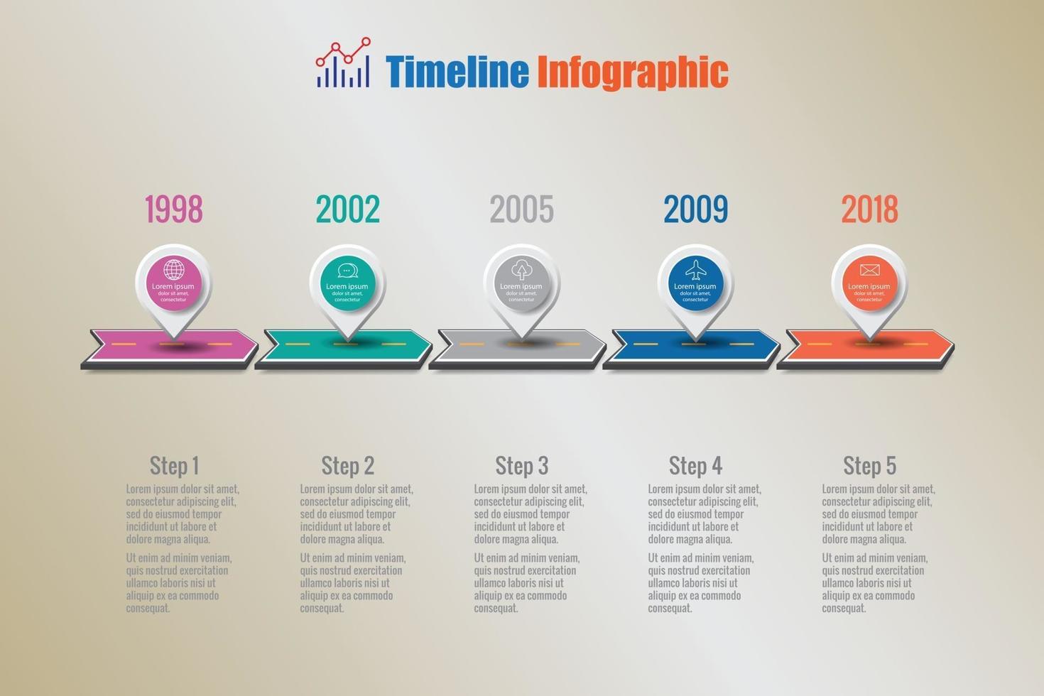 Business road signs map timeline infographic designed for abstract background template milestone element modern diagram process technology digital marketing data presentation chart Vector illustration