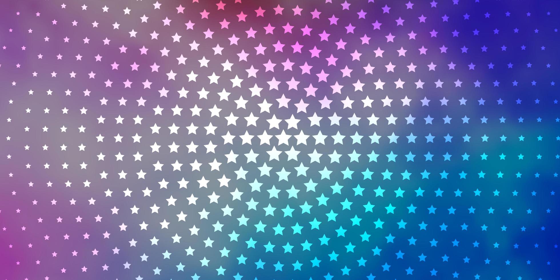 Light Blue, Red vector template with neon stars. Blur decorative design in simple style with stars. Pattern for new year ad, booklets.