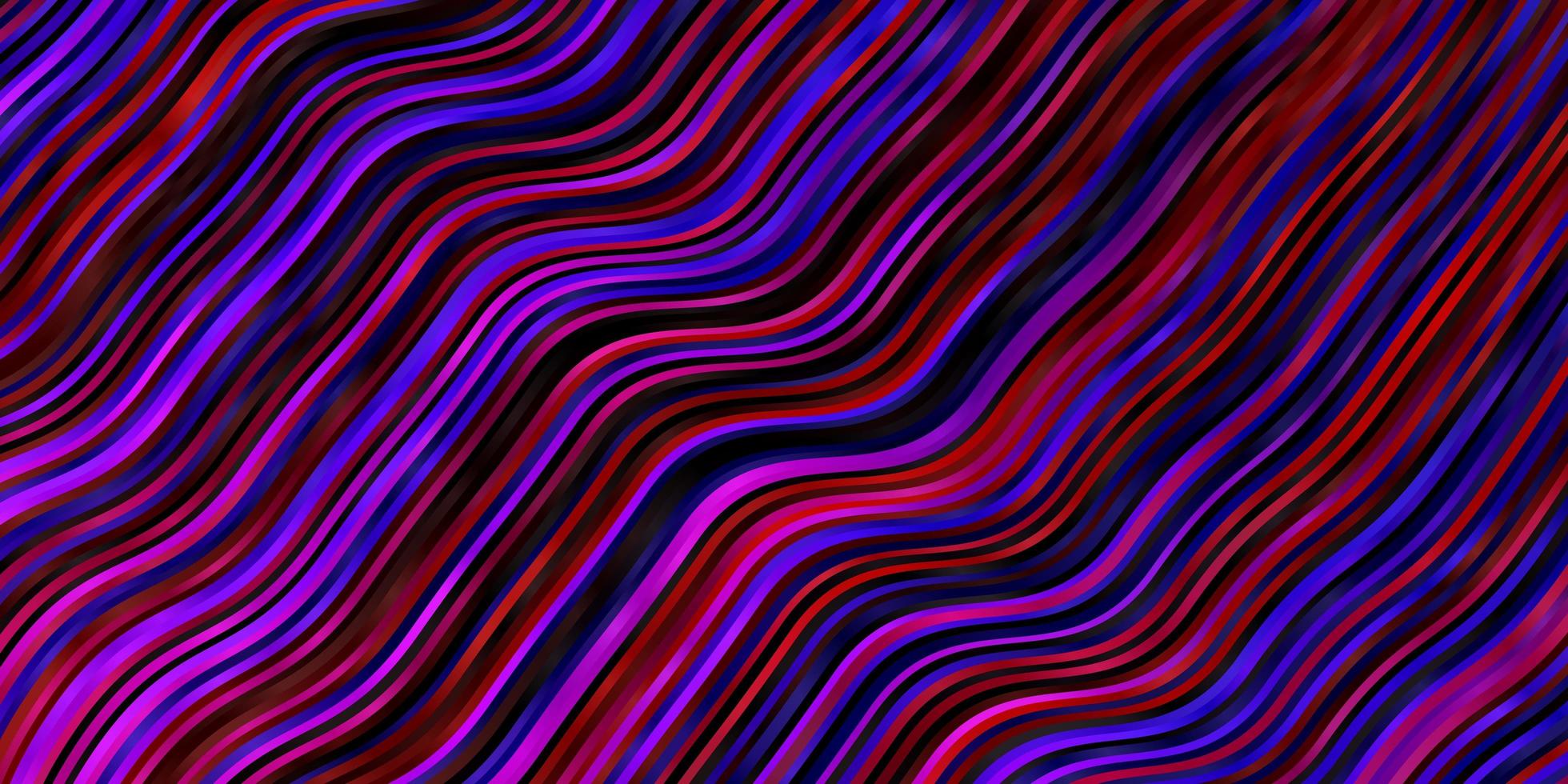 Dark Blue, Red vector pattern with wry lines. Bright sample with colorful bent lines, shapes. Pattern for websites, landing pages.