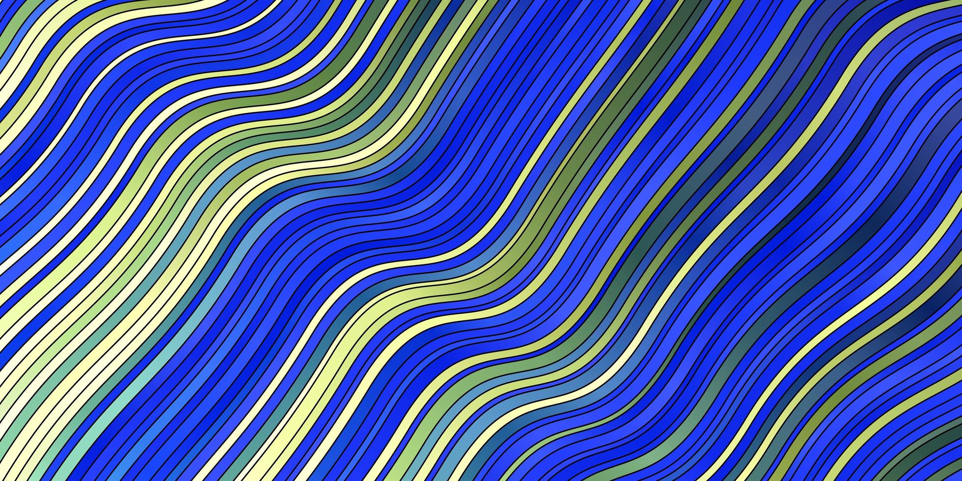 Light Blue, Green vector backdrop with bent lines. Brand new colorful illustration with bent lines. Template for cellphones.