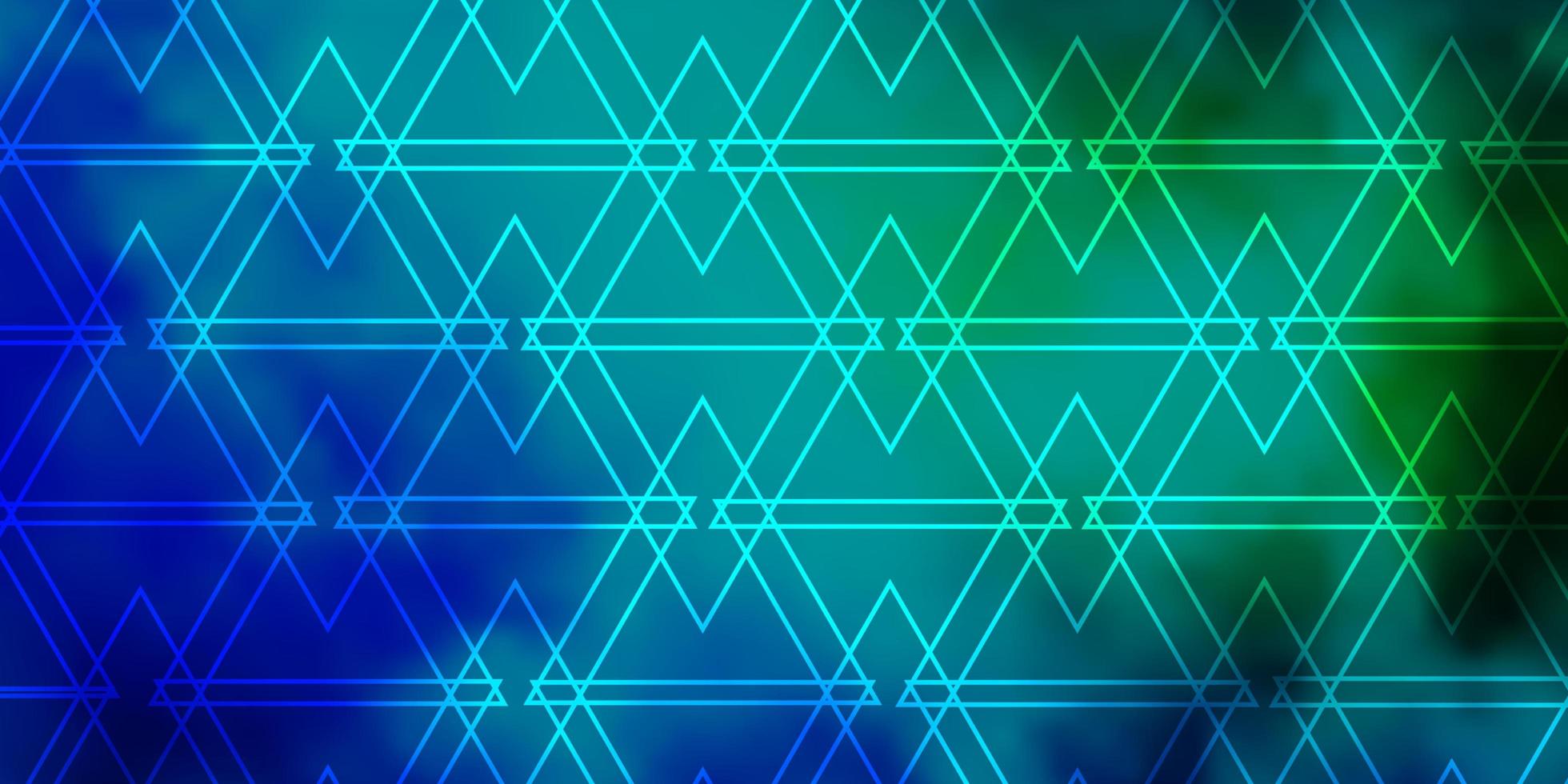 Light Blue, Green vector pattern with lines, triangles. Shining abstract illustration with colorful triangles. Pattern for booklets, leaflets