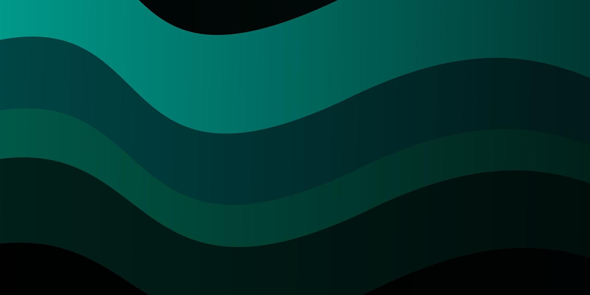 plantilla de vector azul oscuro, verde con líneas curvas. nueva ilustración colorida con líneas dobladas. plantilla para su diseño de interfaz de usuario.