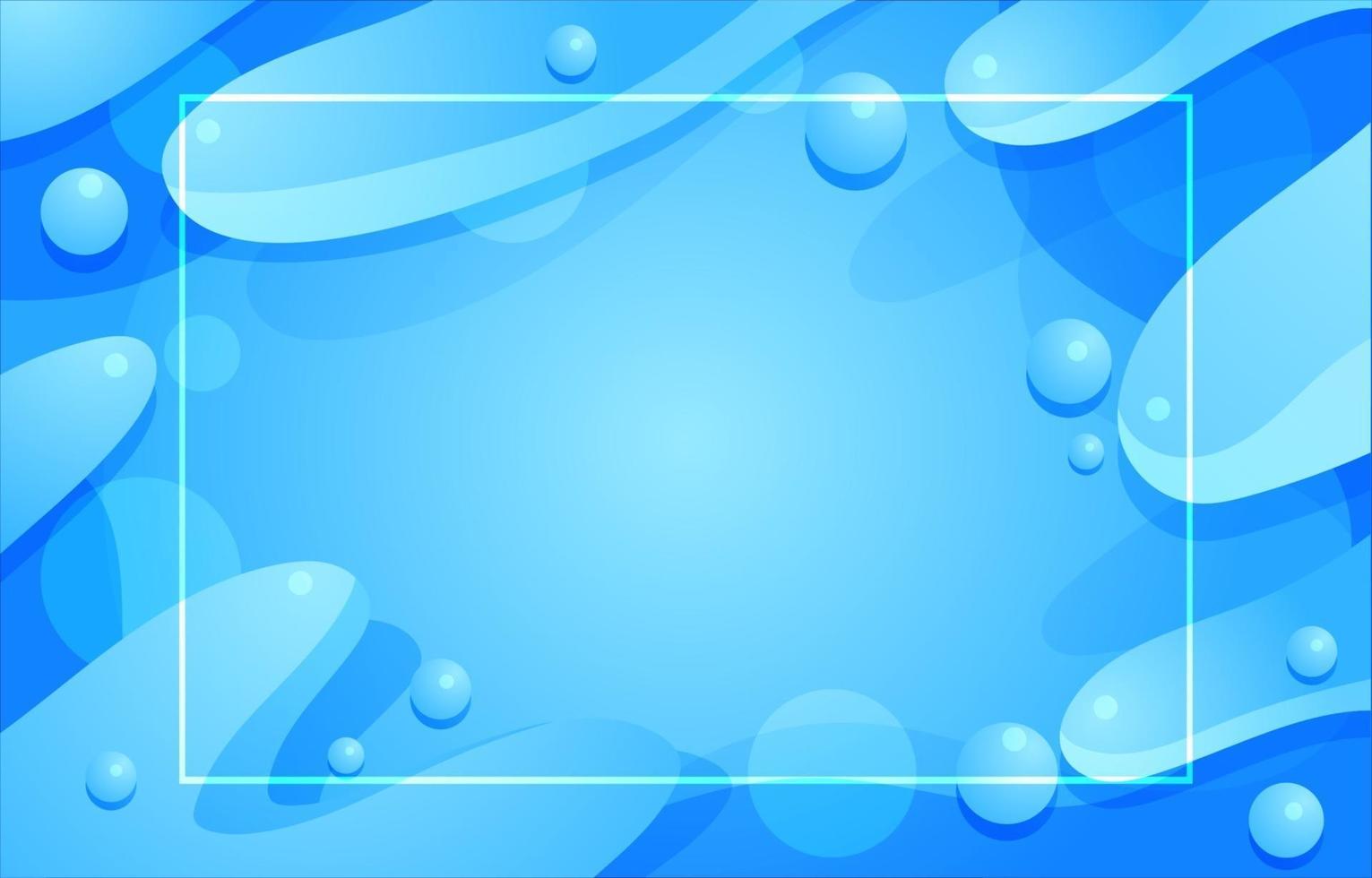 fondo de flujo azul burbujeante vector