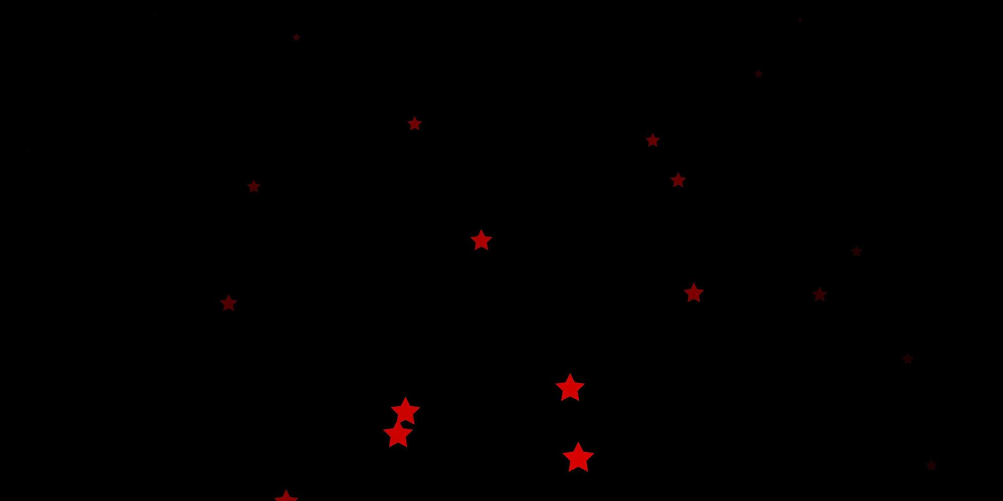 Dark Red vector background with small and big stars. Modern geometric abstract illustration with stars. Pattern for new year ad, booklets.
