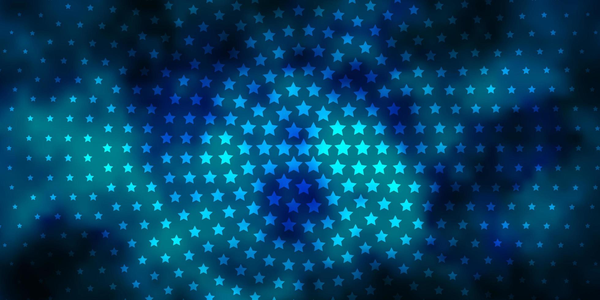 Light BLUE vector template with neon stars. Decorative illustration with stars on abstract template. Theme for cell phones.
