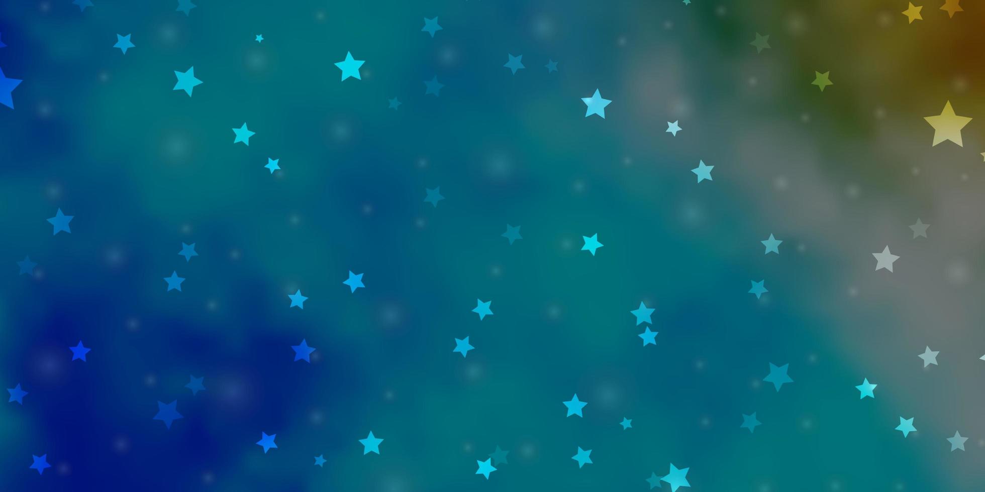 Light BLUE vector background with small and big stars. Decorative illustration with stars on abstract template. Theme for cell phones.