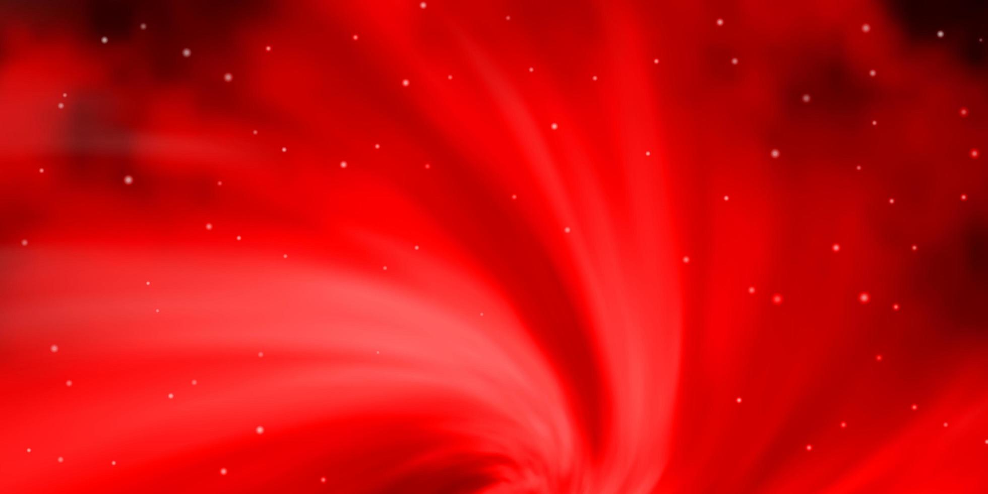 Fondo de vector rojo claro con estrellas de colores. Ilustración colorida con estrellas de degradado abstracto. patrón para anuncios de año nuevo, folletos.