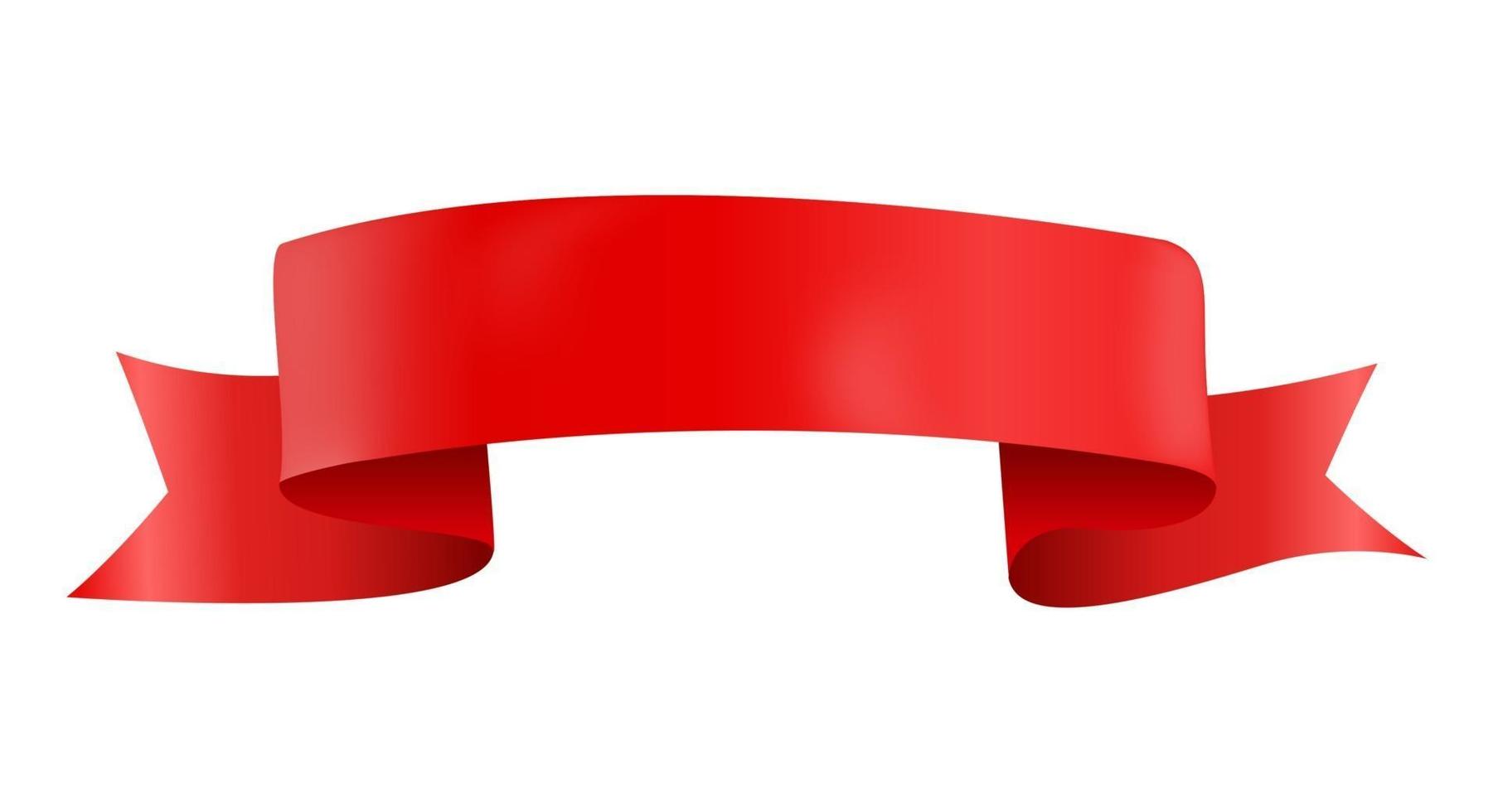 plantilla de cinta roja abstracta sobre fondo blanco. ilustración vectorial vector