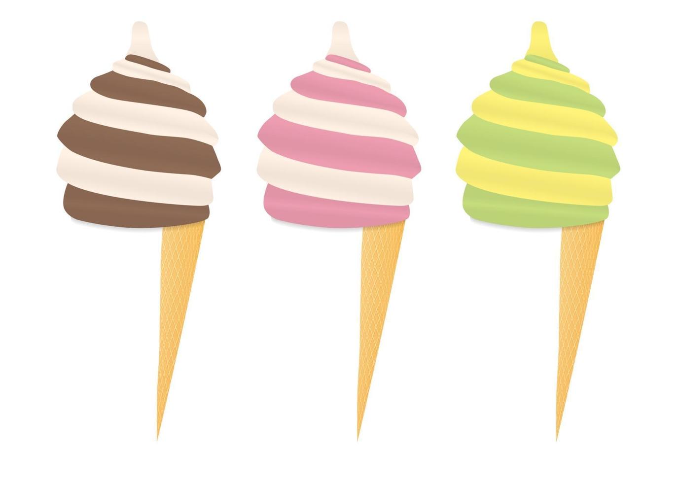 Ilustración de vector de icono de comida de helado