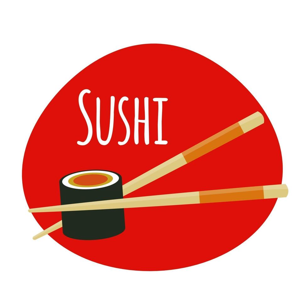 Sushi Icon. Traditional Japanese Food. Vector Illustration