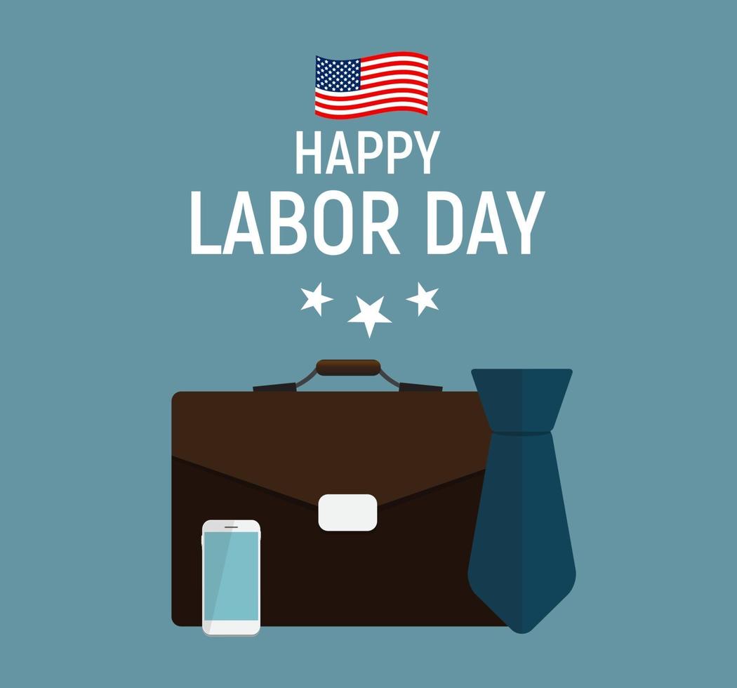 Día del Trabajo en el fondo del cartel de Estados Unidos. ilustración vectorial vector