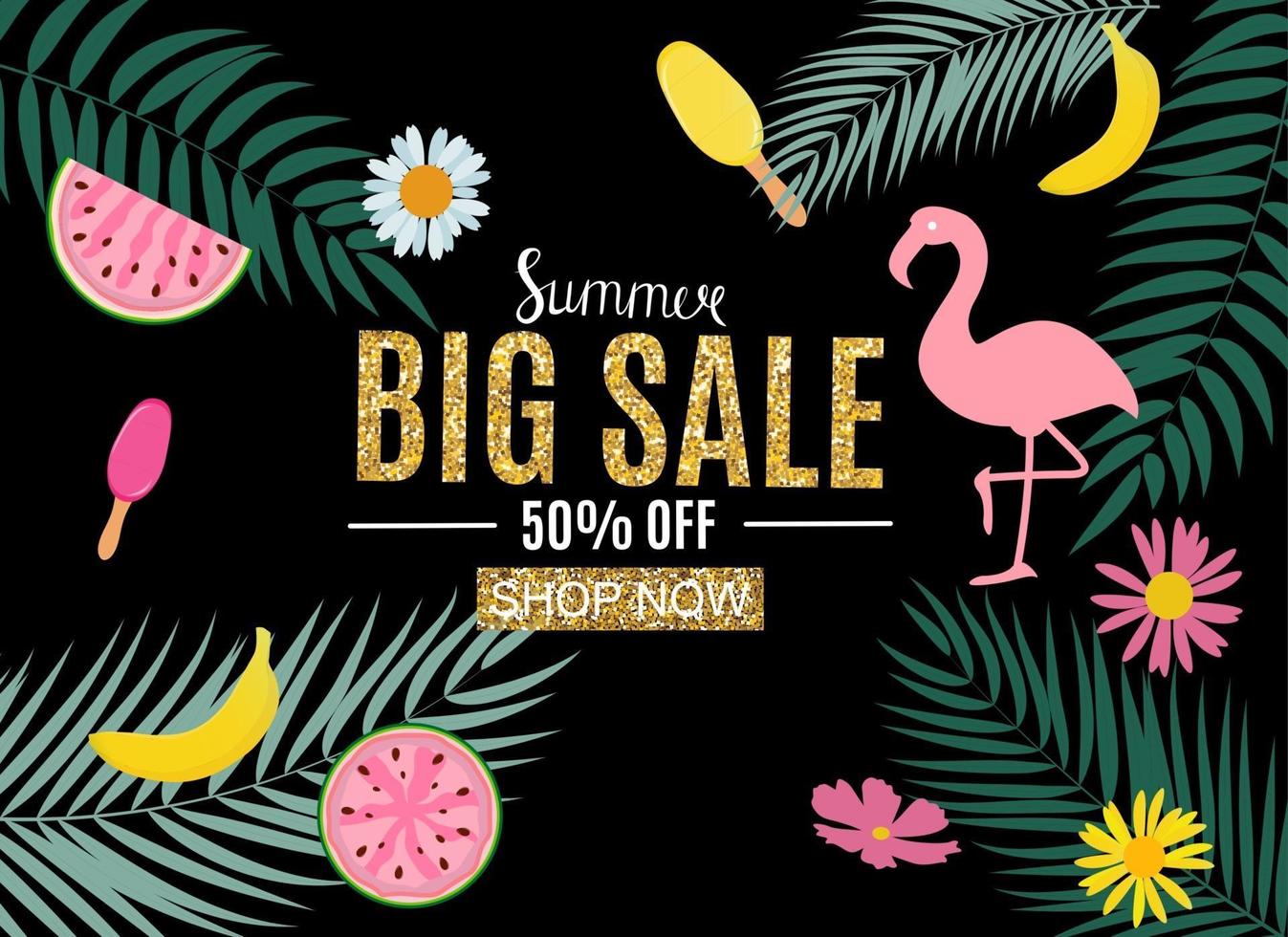 Summer Sale Abstract Banner Background Vector Illustration