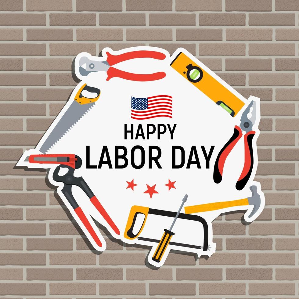 Labor Day in USA Poster Background. Vector Illustration