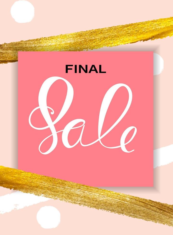 Abstract Designs Final Sale Banner Template with Frame. Vector I