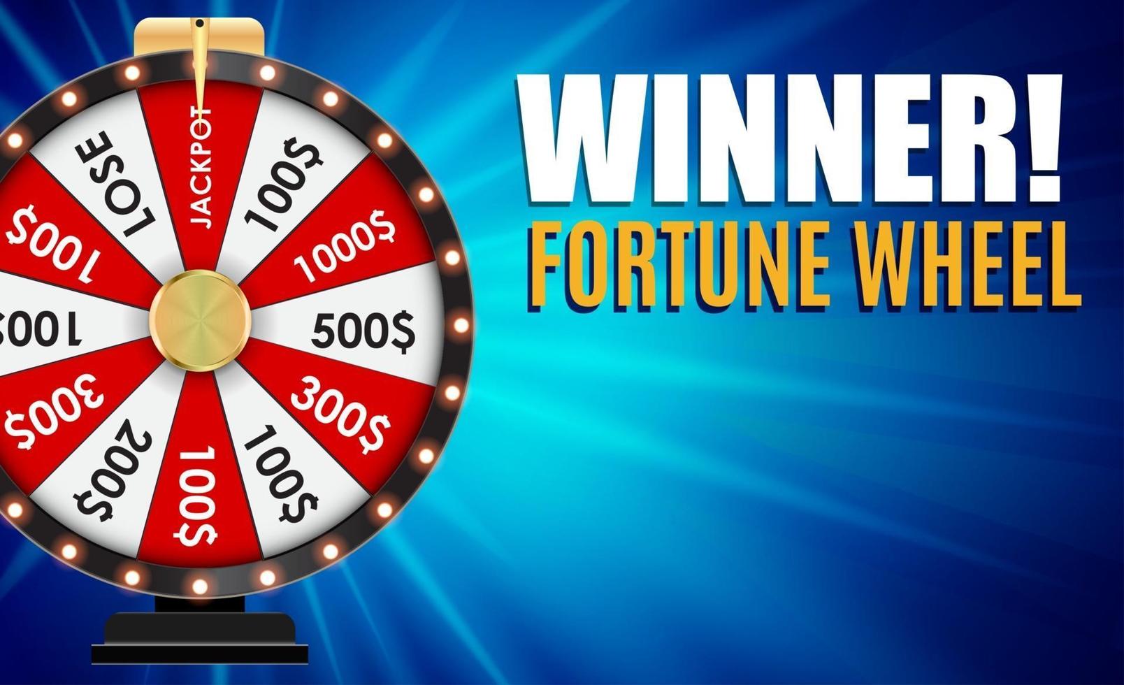 Casino Wheel Winner Banner vector