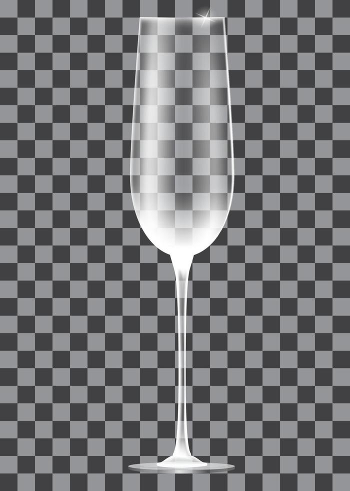 Empty champagne glass vector