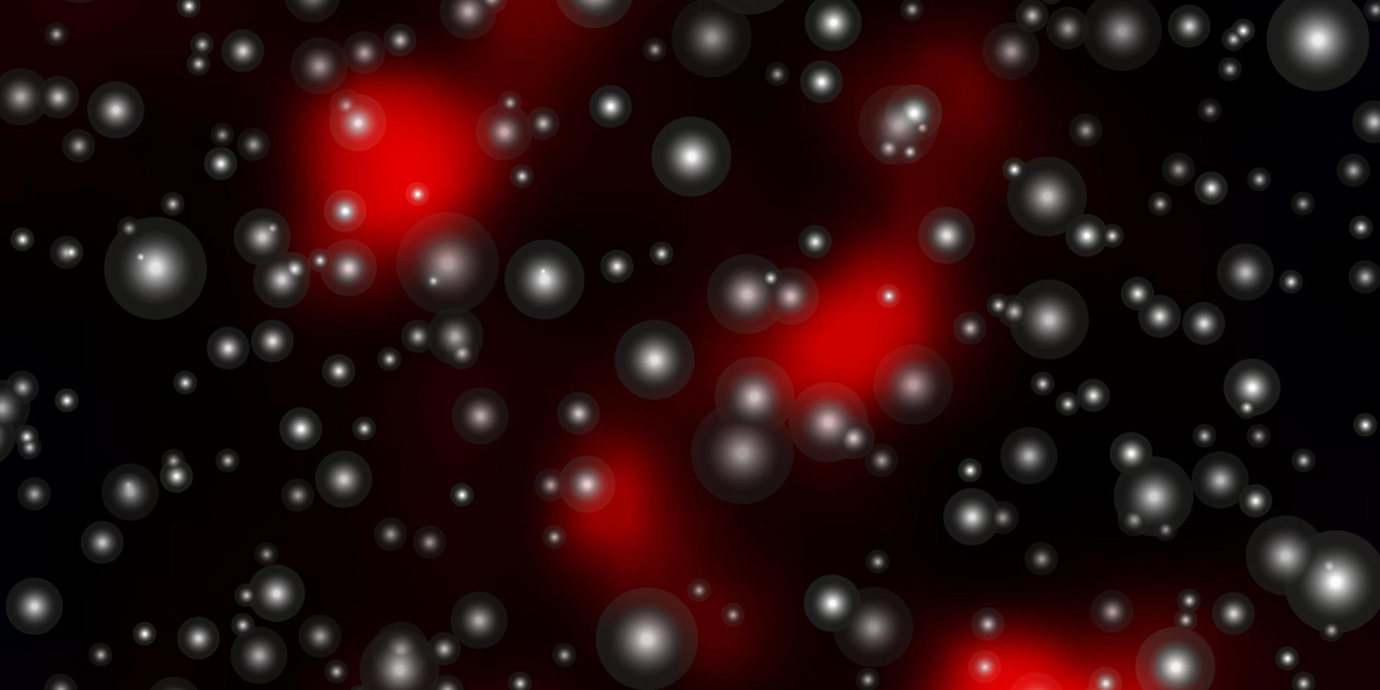 plantilla de vector rojo oscuro con estrellas de neón. Ilustración colorida con estrellas de degradado abstracto. tema para teléfonos celulares.