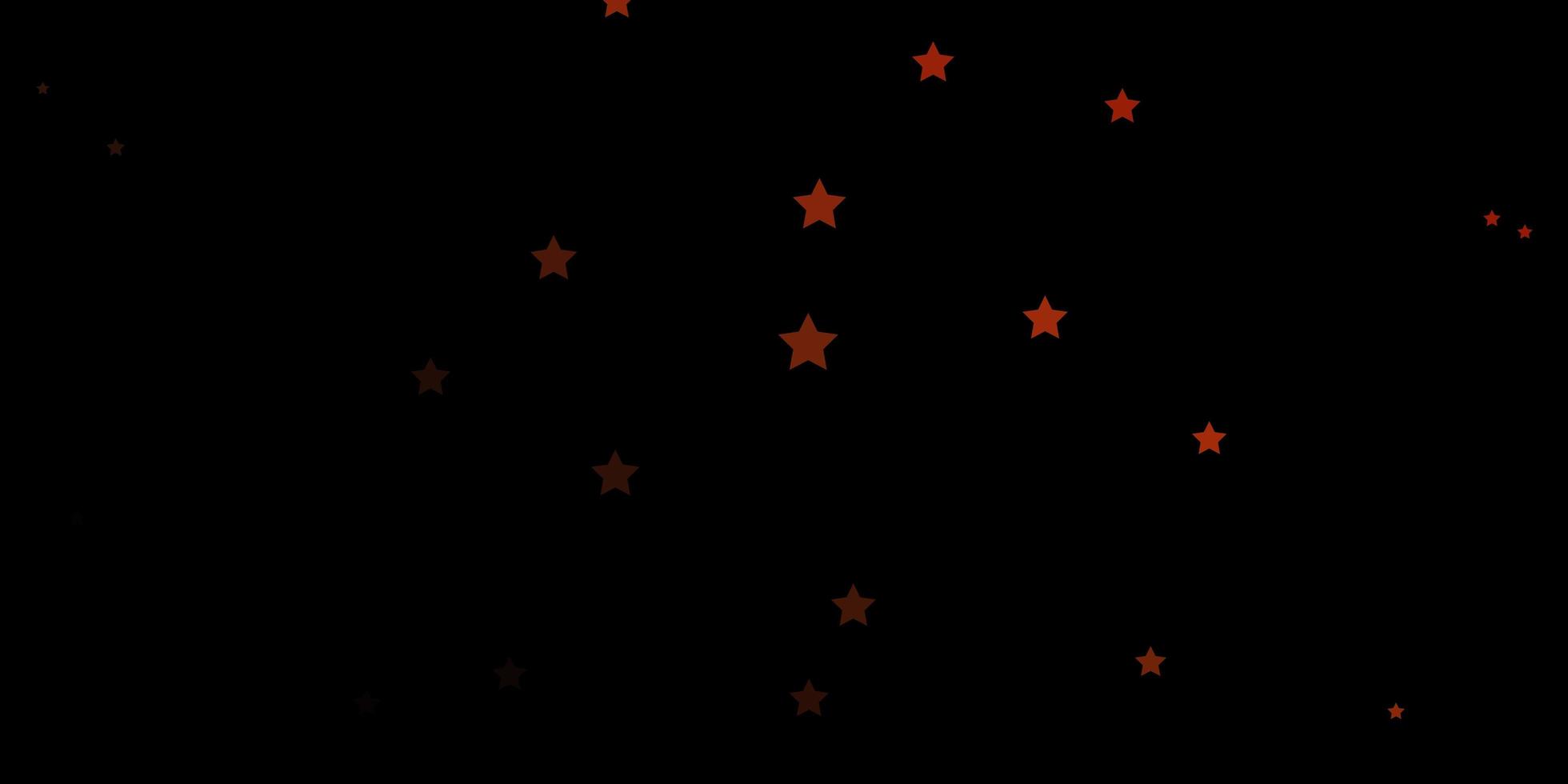 Fondo de vector rojo oscuro con estrellas pequeñas y grandes. Ilustración abstracta geométrica moderna con estrellas. tema para teléfonos celulares.