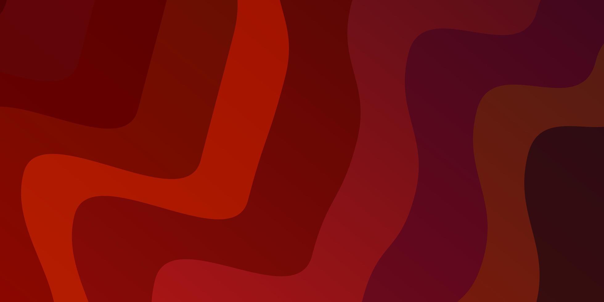 Dark Red vector background with curves. Abstract illustration with bandy gradient lines. Template for your UI design.