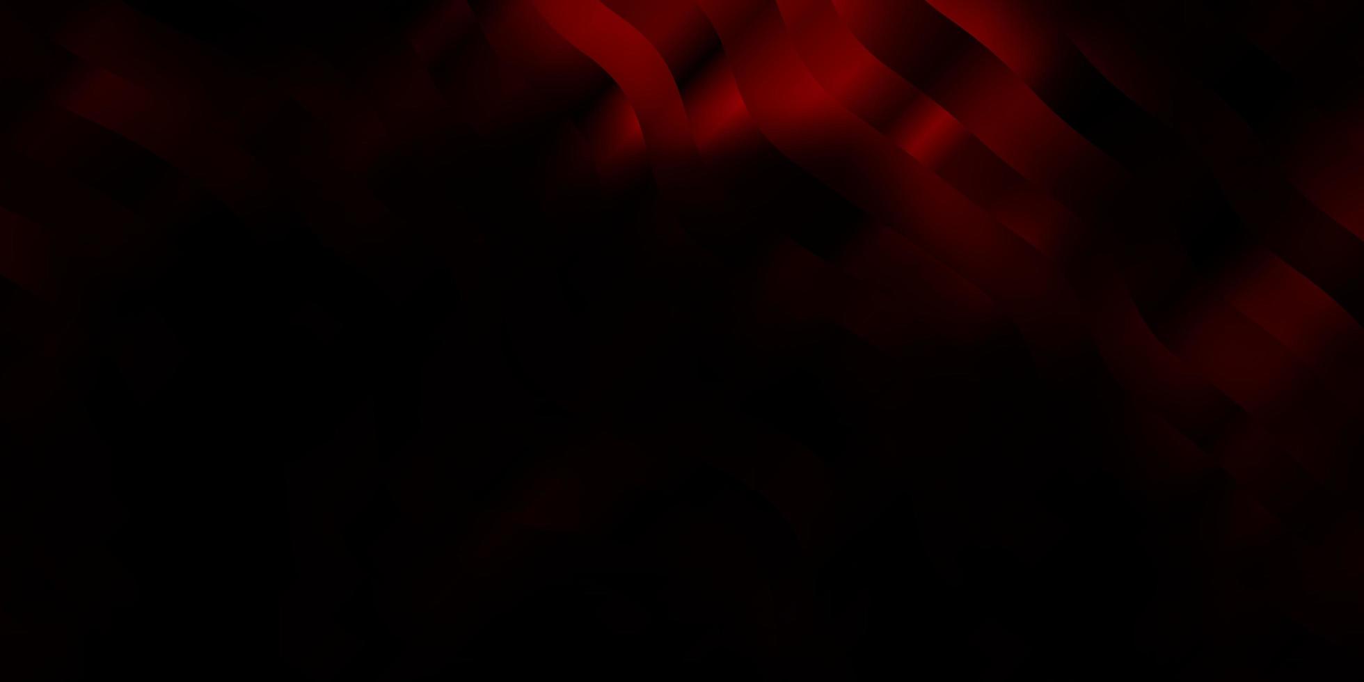 textura de vector rojo oscuro con líneas torcidas. Ilustración abstracta con líneas de degradado bandy. patrón para sitios web, páginas de destino.