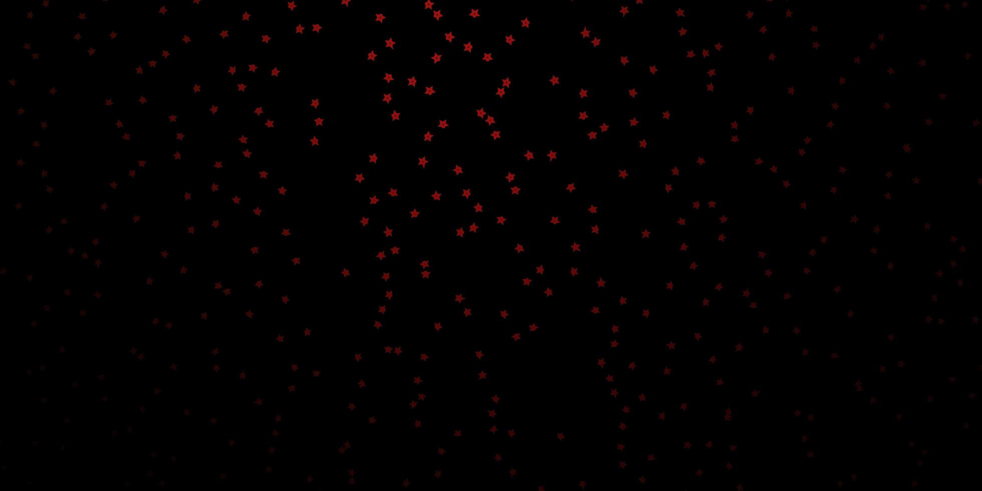 Dark Red vector template with neon stars. Blur decorative design in simple style with stars. Pattern for new year ad, booklets.