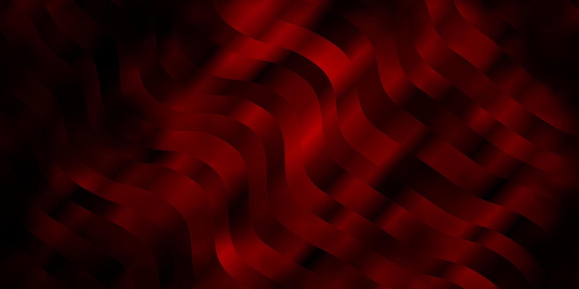 Dark Red vector background with curved lines. Abstract illustration with bandy gradient lines. Best design for your ad, poster, banner.