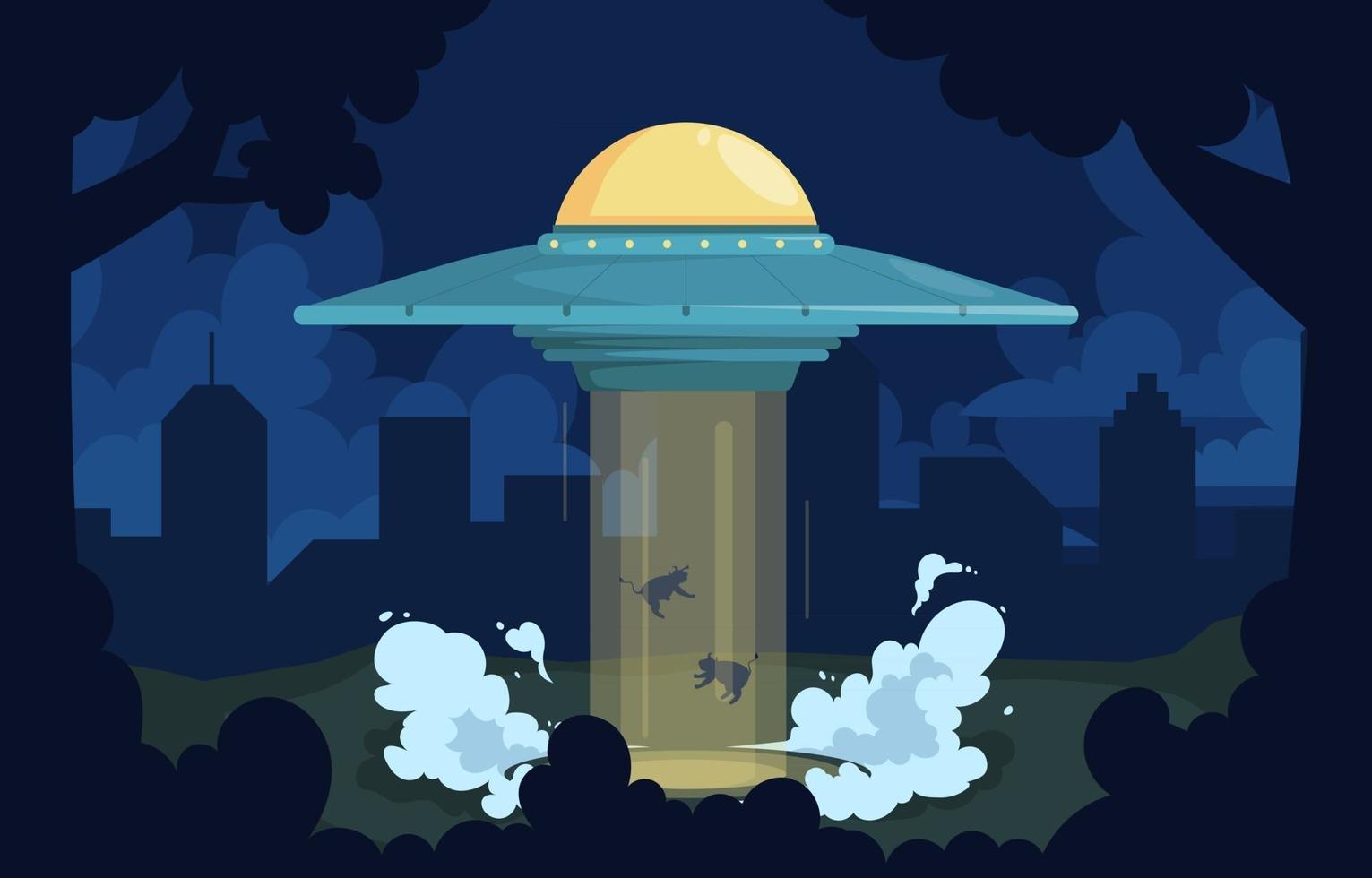 UFO Invade Earth vector