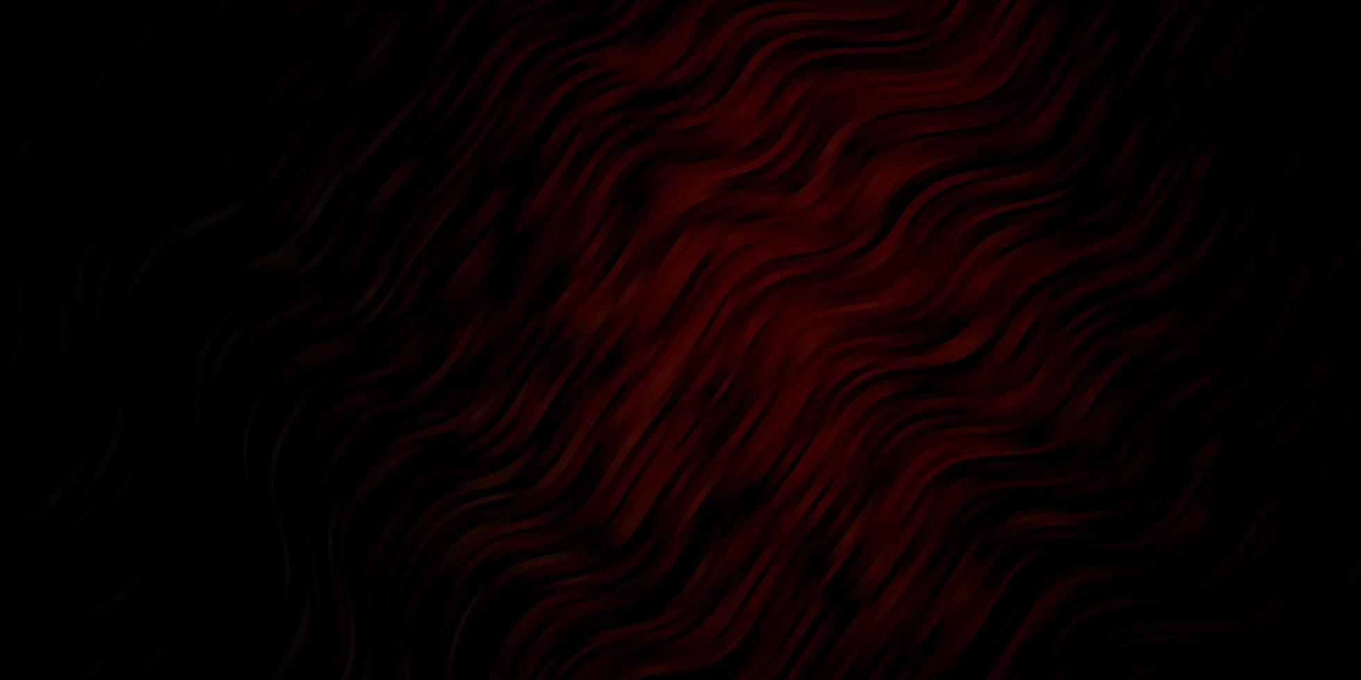 Fondo de vector rojo oscuro con líneas dobladas. Ilustración de estilo abstracto con degradado curvo. plantilla para su diseño de interfaz de usuario.
