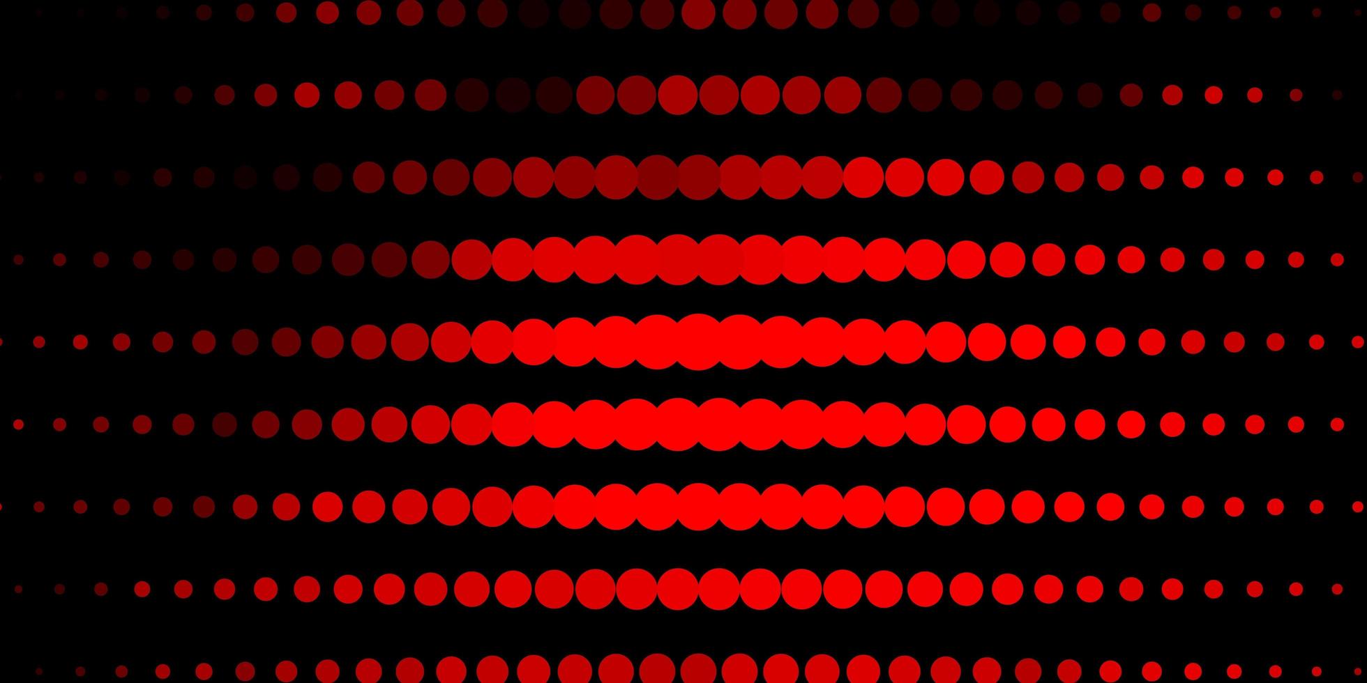 Fondo de vector rojo oscuro con círculos. Ilustración abstracta con manchas de colores en el estilo de la naturaleza. patrón para sitios web, páginas de destino.