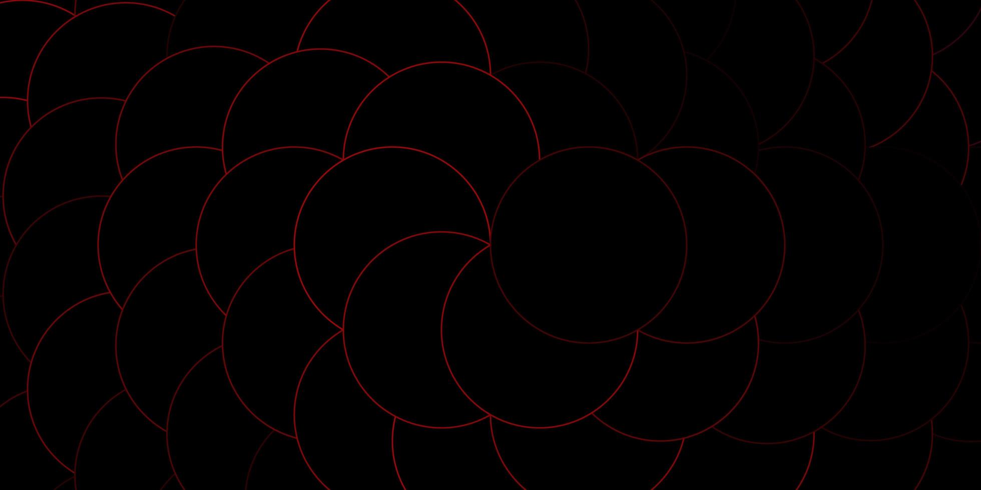 plantilla de vector rojo oscuro con círculos. Ilustración con un conjunto de esferas abstractas de colores brillantes. patrón para sitios web, páginas de destino.