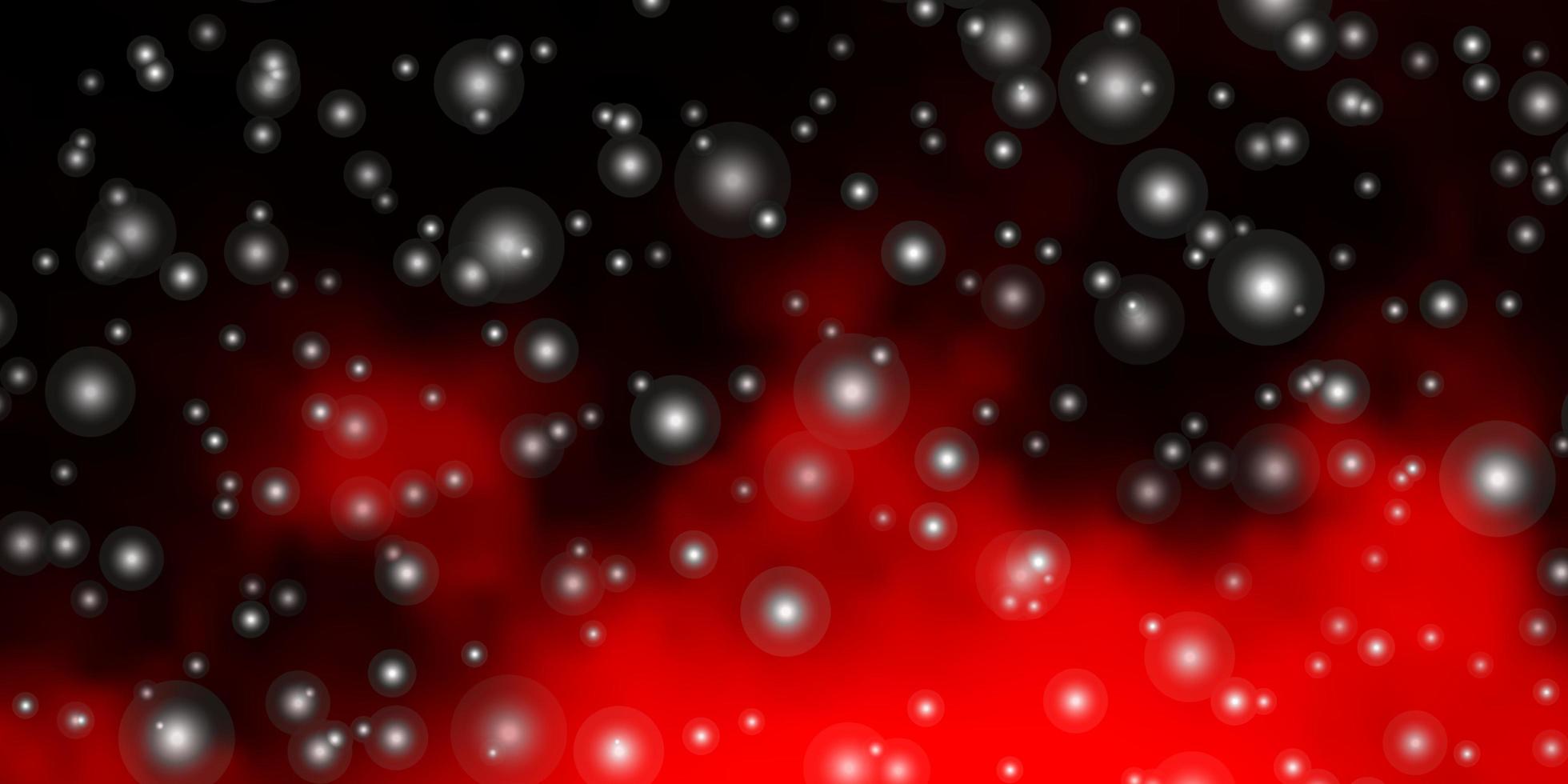 plantilla de vector rojo oscuro con estrellas de neón. ilustración decorativa con estrellas en plantilla abstracta. tema para teléfonos celulares.