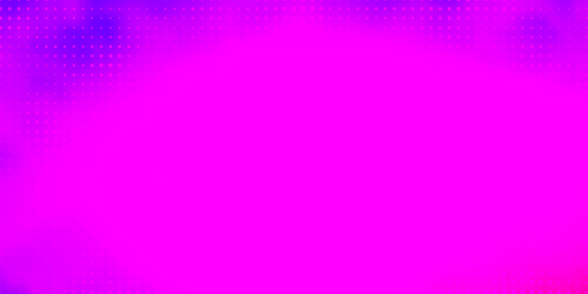 Fondo de vector violeta, rosa claro con círculos. Ilustración colorida con puntos degradados en estilo natural. diseño para sus comerciales.