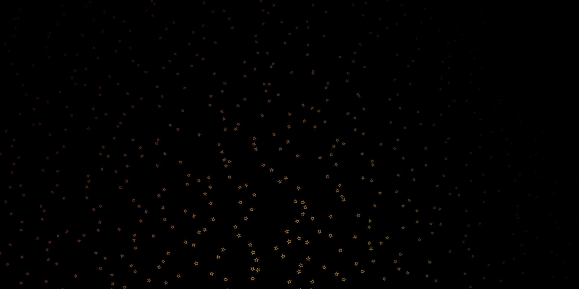 Fondo de vector verde oscuro, amarillo con estrellas pequeñas y grandes. difuminar el diseño decorativo en un estilo sencillo con estrellas. patrón para sitios web, páginas de destino.