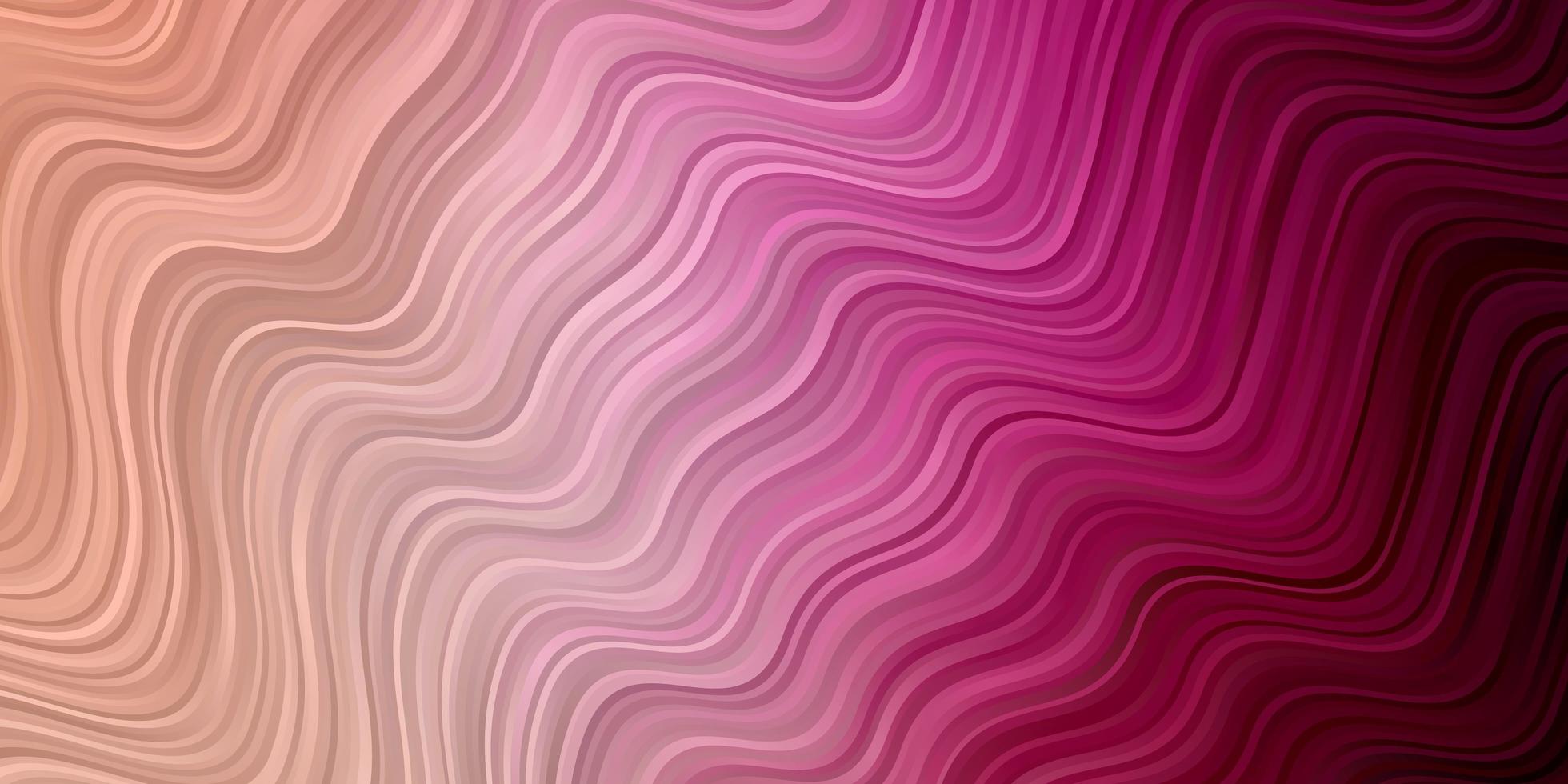 textura de vector rosa claro con arco circular. colorida ilustración en estilo circular con líneas. patrón para sitios web, páginas de destino.